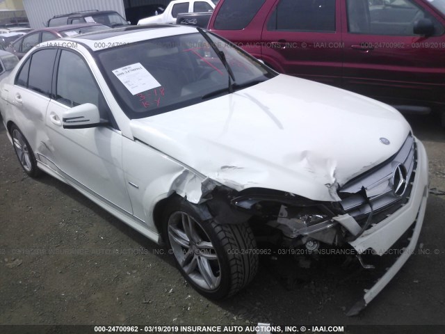 WDDGF4HBXCR210119 - 2012 MERCEDES-BENZ C 250 WHITE photo 1