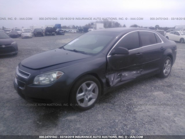 1G1ZB5EB2A4108275 - 2010 CHEVROLET MALIBU LS GRAY photo 2