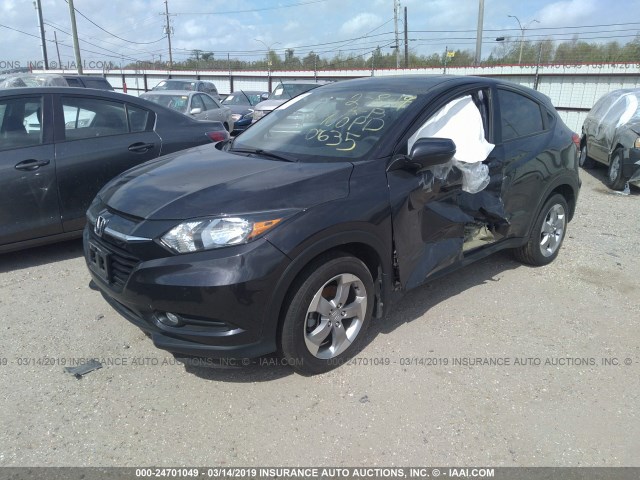 3CZRU6H56HM710635 - 2017 HONDA HR-V EX GRAY photo 2