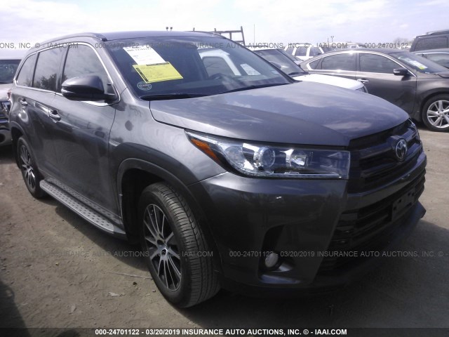 5TDJZRFH7HS404322 - 2017 TOYOTA HIGHLANDER SE/XLE GRAY photo 1