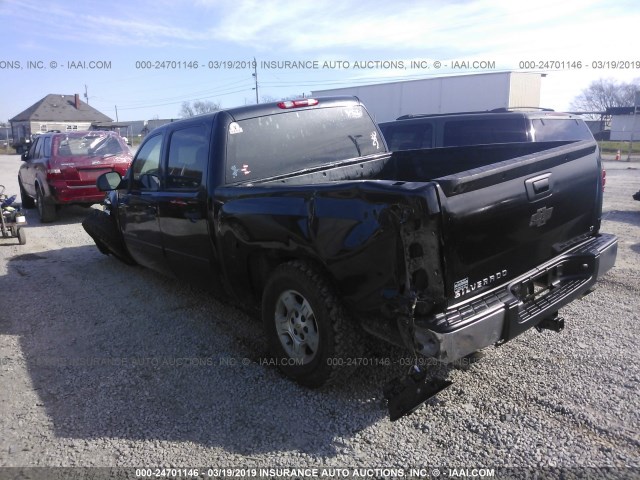 3GCEC13C37G528629 - 2007 CHEVROLET SILVERADO C1500 CREW CAB BLACK photo 3