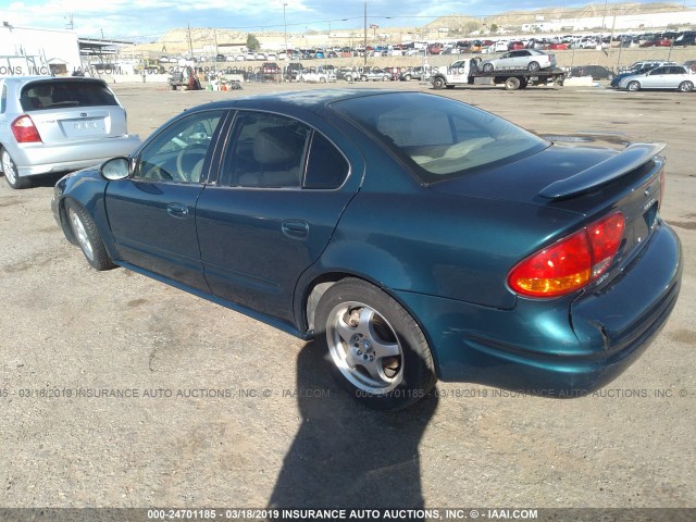 1G3NF52E92C299693 - 2002 OLDSMOBILE ALERO GLS TEAL photo 3