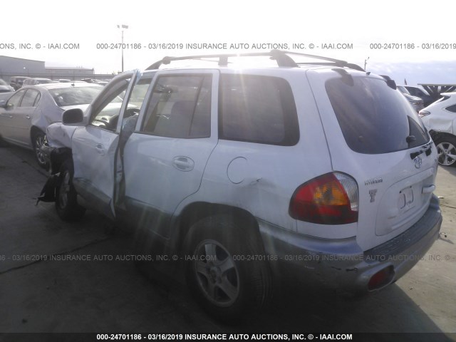 KM8SC83D91U082622 - 2001 HYUNDAI SANTA FE GLS/LX WHITE photo 3