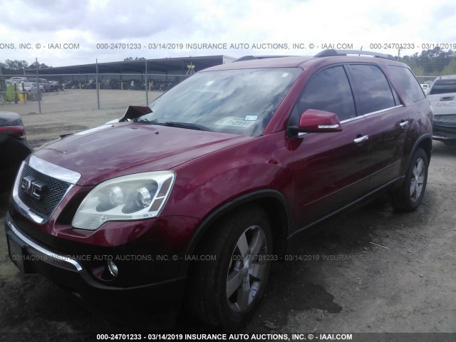 1GKKRRED9CJ363348 - 2012 GMC ACADIA SLT-1 RED photo 2