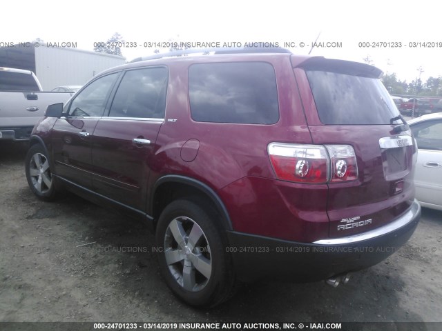 1GKKRRED9CJ363348 - 2012 GMC ACADIA SLT-1 RED photo 3