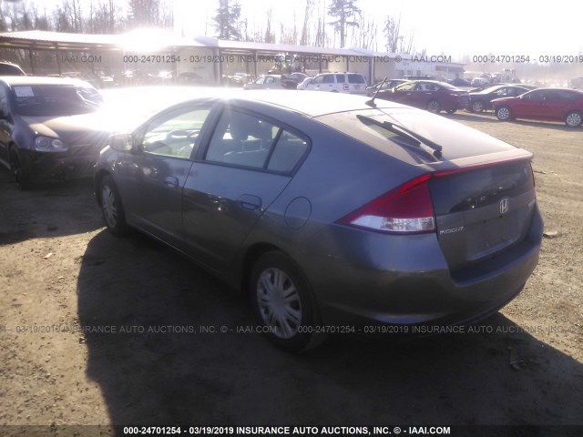 JHMZE2H39BS012530 - 2011 HONDA INSIGHT GRAY photo 3