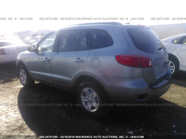 5NMSG13D09H318450 - 2009 HYUNDAI SANTA FE GLS BLUE photo 3