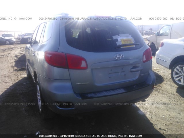 5NMSG13D09H318450 - 2009 HYUNDAI SANTA FE GLS BLUE photo 6