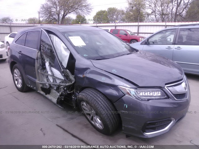 5J8TB3H36JL014607 - 2018 ACURA RDX GRAY photo 1