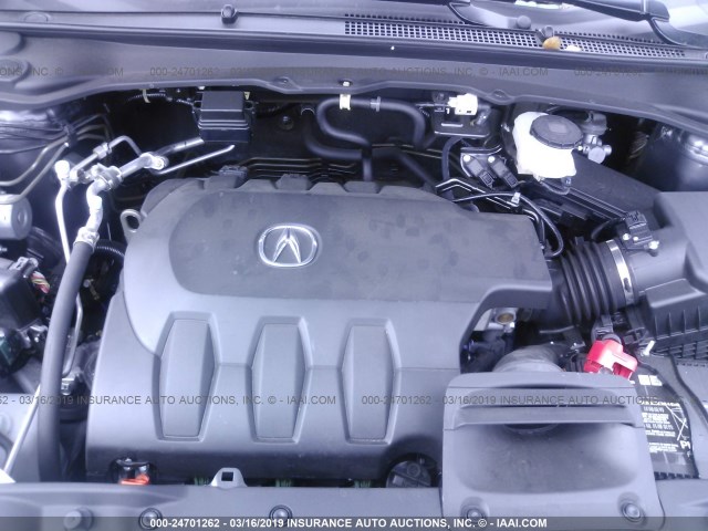 5J8TB3H36JL014607 - 2018 ACURA RDX GRAY photo 10