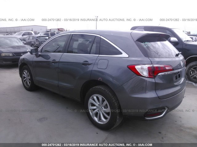 5J8TB3H36JL014607 - 2018 ACURA RDX GRAY photo 3