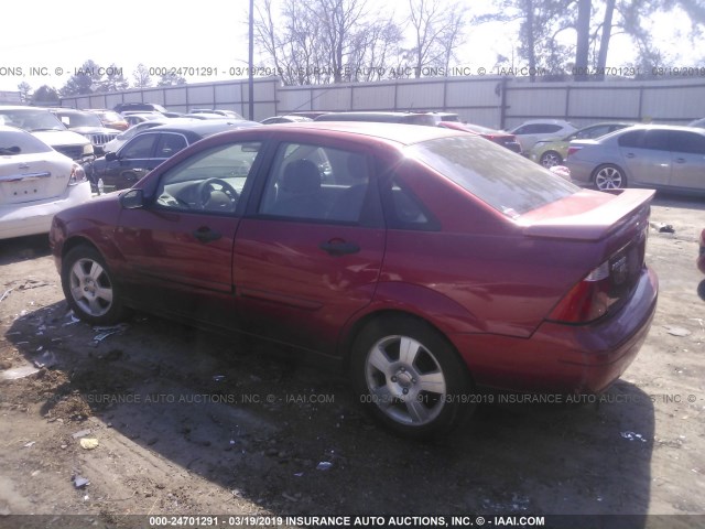 1FAFP34N85W112956 - 2005 FORD FOCUS ZX4 RED photo 3