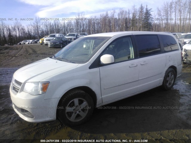 2D4RN3DG6BR721629 - 2011 DODGE GRAND CARAVAN  WHITE photo 2