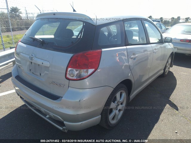 2T1KY38E83C020462 - 2003 TOYOTA COROLLA MATRIX XRS SILVER photo 4