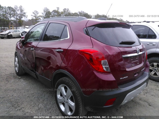 KL4CJASB2FB252242 - 2015 BUICK ENCORE RED photo 3