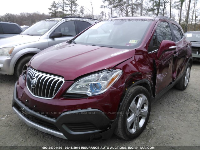 KL4CJASB2FB252242 - 2015 BUICK ENCORE RED photo 6