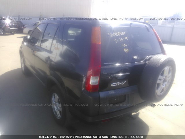 JHLRD78823C016267 - 2003 HONDA CR-V EX BLACK photo 3