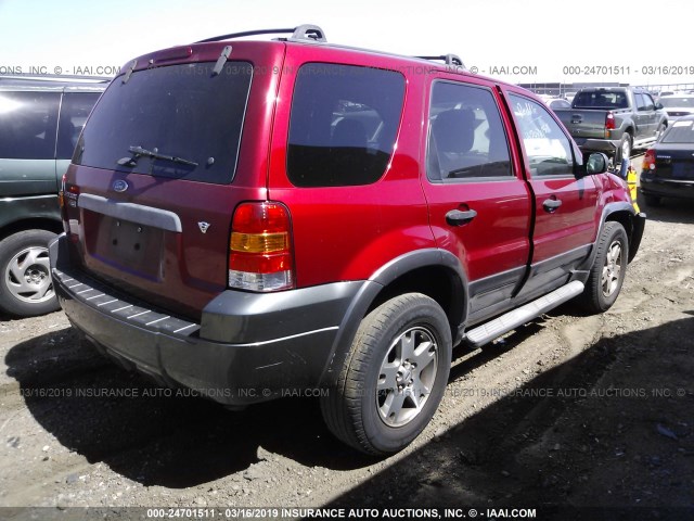 1FMYU03155KE41366 - 2005 FORD ESCAPE XLT RED photo 4