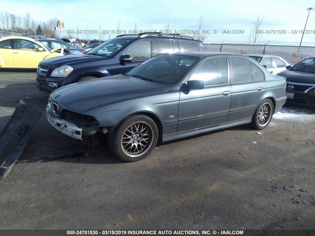 WBADT63441CF08353 - 2001 BMW 530 I AUTOMATIC BLUE photo 2