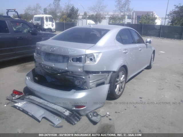 JTHBK262372028251 - 2007 LEXUS IS 250 SILVER photo 4