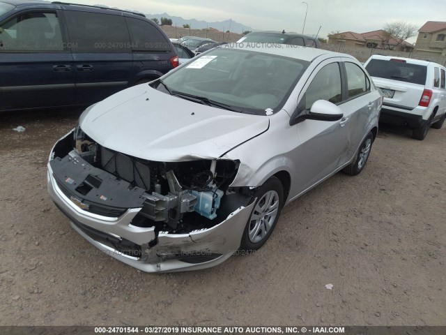 1G1JB5SH3J4113992 - 2018 CHEVROLET SONIC LS SILVER photo 2