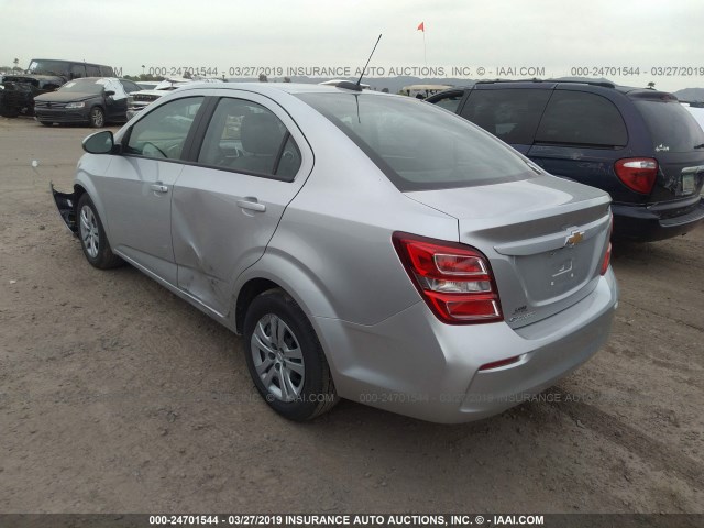1G1JB5SH3J4113992 - 2018 CHEVROLET SONIC LS SILVER photo 3
