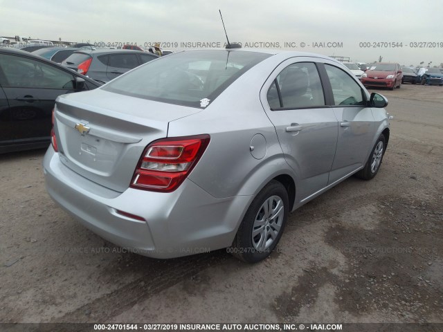 1G1JB5SH3J4113992 - 2018 CHEVROLET SONIC LS SILVER photo 4