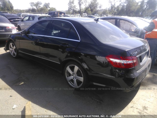 WDDHF5GB1BA272291 - 2011 MERCEDES-BENZ E 350 BLACK photo 3