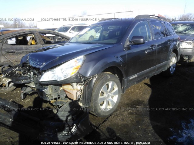 4S4BRELCXB2357030 - 2011 SUBARU OUTBACK 3.6R LIMITED GRAY photo 2