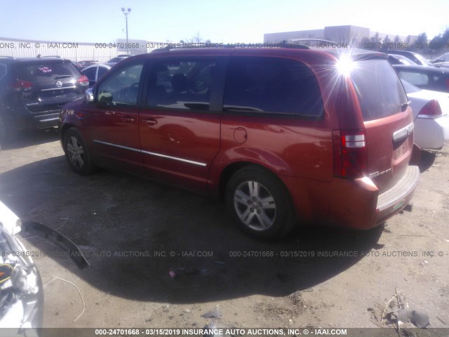 2D8HN54X88R834481 - 2008 DODGE GRAND CARAVAN SXT ORANGE photo 3