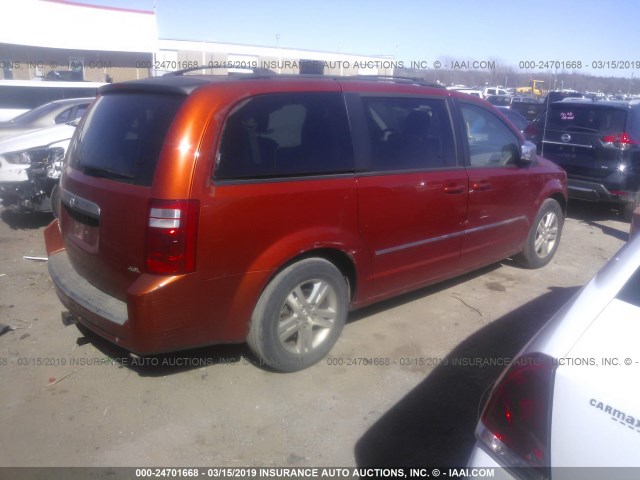 2D8HN54X88R834481 - 2008 DODGE GRAND CARAVAN SXT ORANGE photo 4