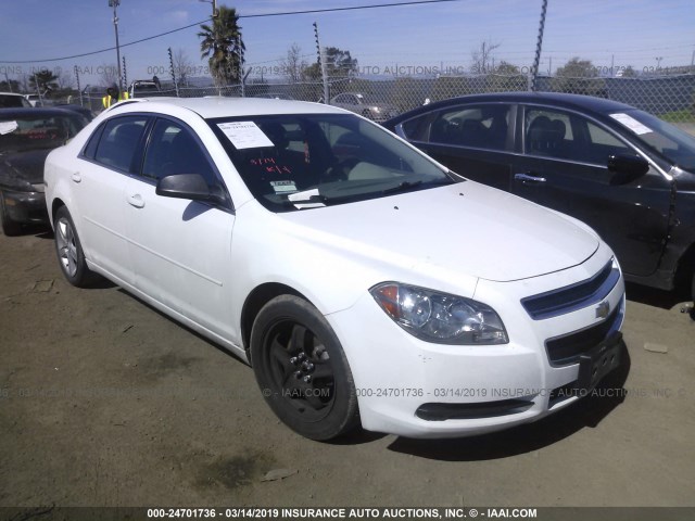 1G1ZA5E09CF340252 - 2012 CHEVROLET MALIBU LS WHITE photo 1