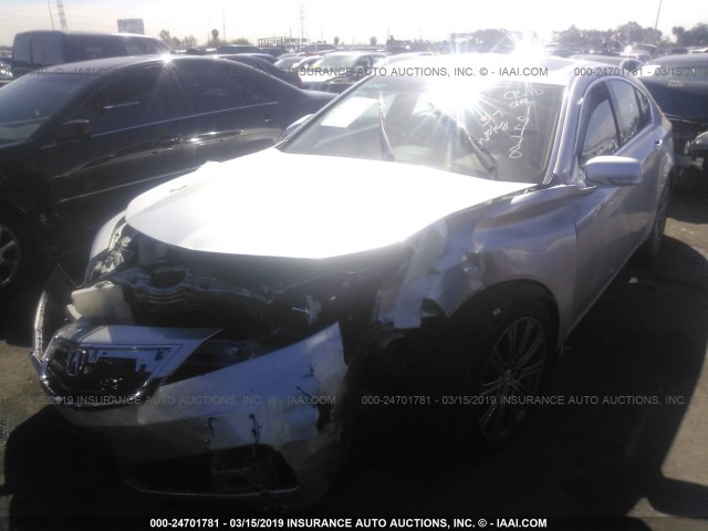 19UUA8F39EA001312 - 2014 ACURA TL SE SILVER photo 2