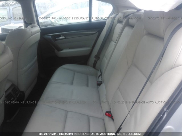 19UUA8F39EA001312 - 2014 ACURA TL SE SILVER photo 8