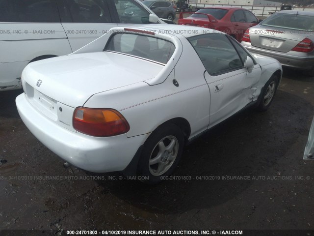 JHMEH6166SS000966 - 1995 HONDA CIVIC DEL SOL SI WHITE photo 4