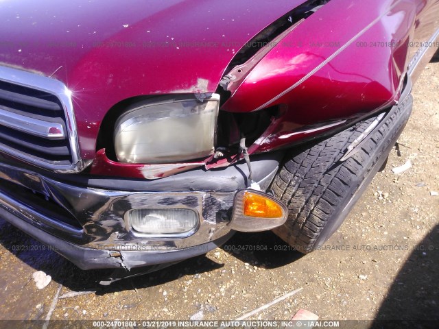 5TBRN34162S289732 - 2002 TOYOTA TUNDRA ACCESS CAB SR5 RED photo 6