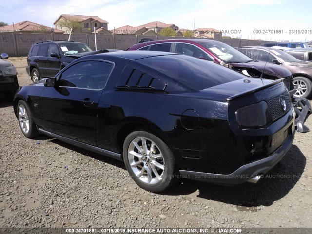 1ZVBP8CH8A5150914 - 2010 FORD MUSTANG GT BLACK photo 3