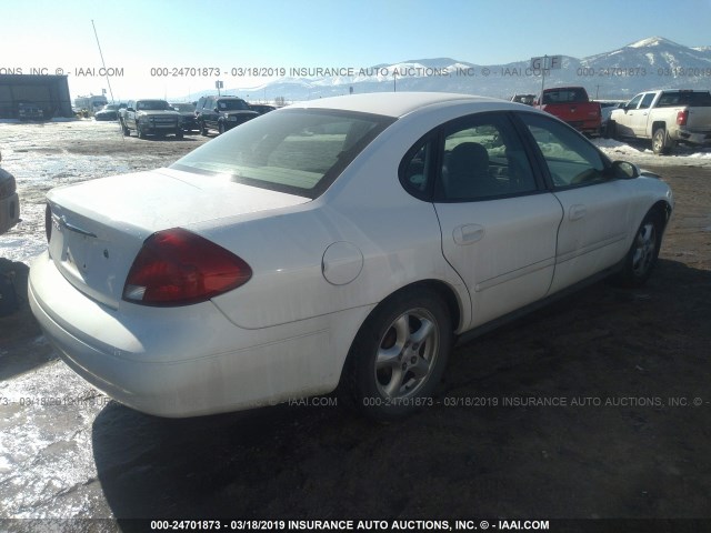 1FAFP55U53G233873 - 2003 FORD TAURUS SES WHITE photo 4