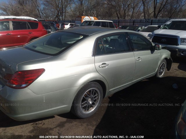 4T1BK36B25U019903 - 2005 TOYOTA AVALON XL/XLS/TOURING/LIMITED GREEN photo 4