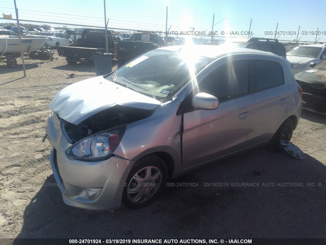 ML32A3HJ9EH025706 - 2014 MITSUBISHI MIRAGE DE SILVER photo 2