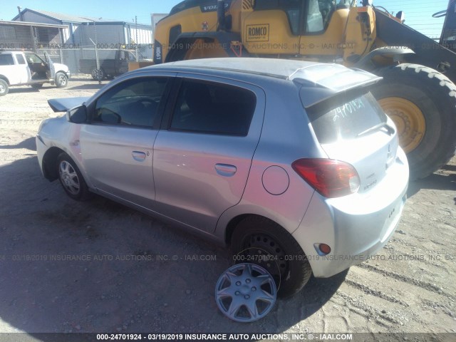 ML32A3HJ9EH025706 - 2014 MITSUBISHI MIRAGE DE SILVER photo 3