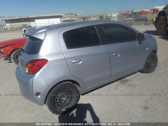 ML32A3HJ9EH025706 - 2014 MITSUBISHI MIRAGE DE SILVER photo 4