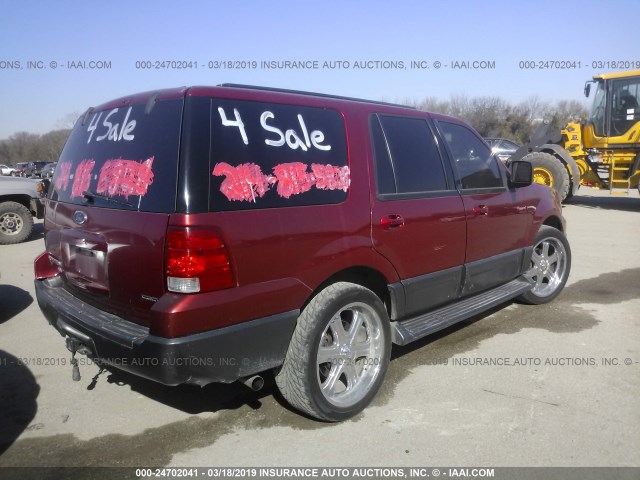 1FMPU16L74LA64949 - 2004 FORD EXPEDITION XLT RED photo 4