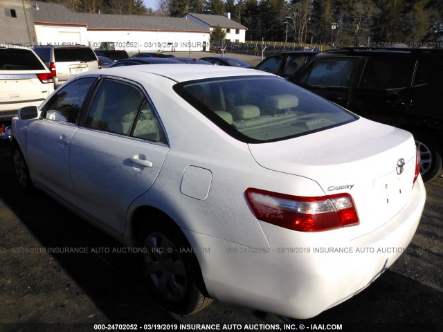 4T1BE46K78U734399 - 2008 TOYOTA CAMRY CE/LE/XLE/SE WHITE photo 3