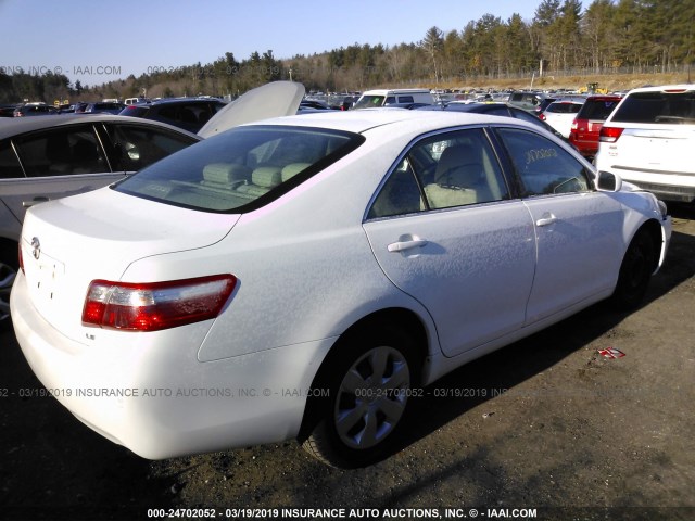 4T1BE46K78U734399 - 2008 TOYOTA CAMRY CE/LE/XLE/SE WHITE photo 4