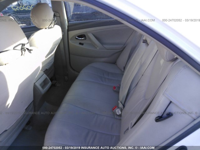 4T1BE46K78U734399 - 2008 TOYOTA CAMRY CE/LE/XLE/SE WHITE photo 8