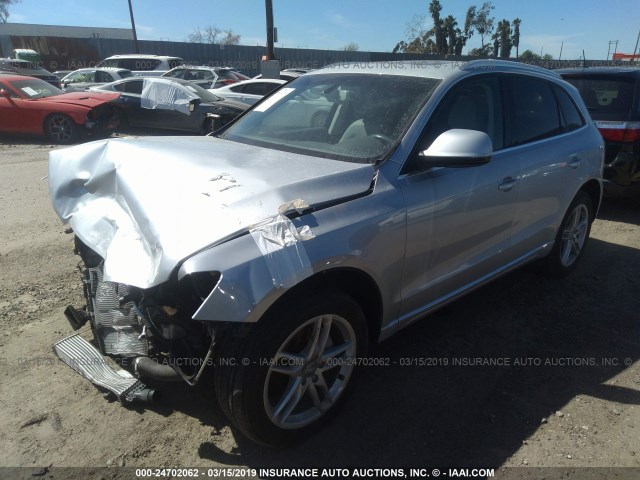 WA1LFAFP6DA035805 - 2013 AUDI Q5 PREMIUM PLUS SILVER photo 2