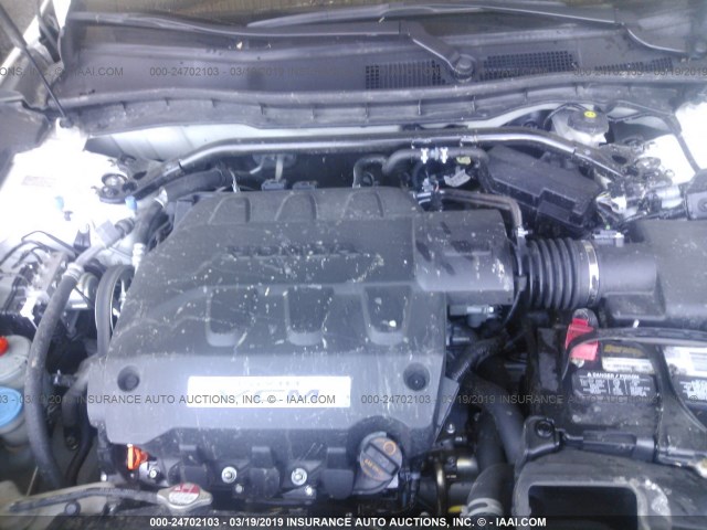 5J6TF1H5XCL001638 - 2012 HONDA CROSSTOUR EXL თეთრი ფოტო 10