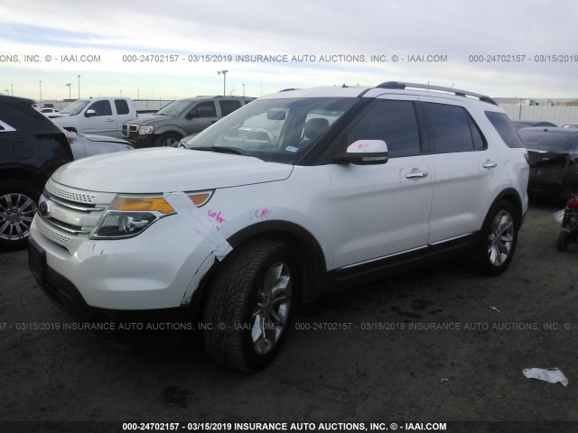 1FMHK7F88BGA79720 - 2011 FORD EXPLORER LIMITED WHITE photo 2