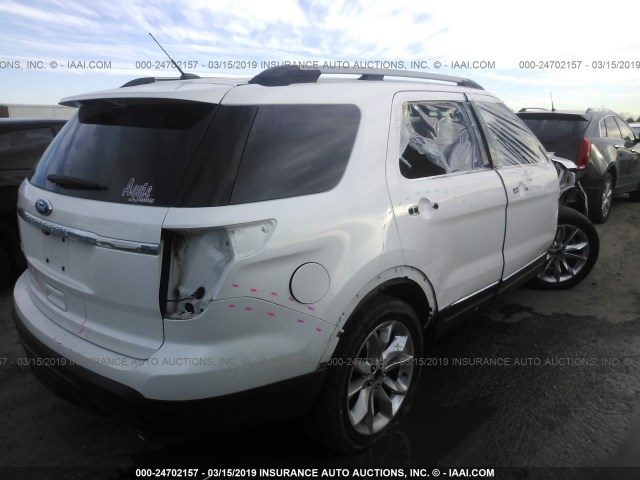 1FMHK7F88BGA79720 - 2011 FORD EXPLORER LIMITED WHITE photo 4